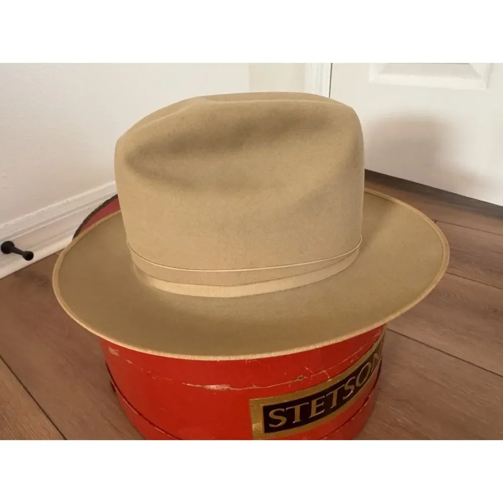 Vintage Stetson Open Road Silverbelly 3X Beaver Felt Hat 7 1/8 Long Oval w/ Box - Picture 15 of 16